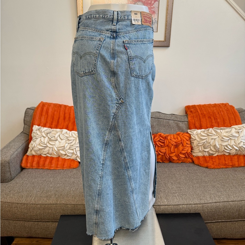 ❣️🆕Levi's Cotton Iconic Side-Slit Maxi Denim Skirt❣️ - Picture 8 of 12